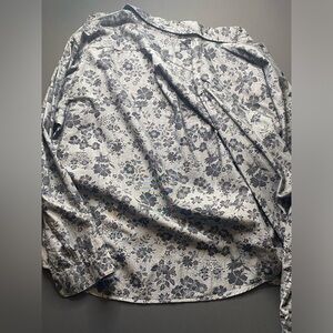 Grey Flower Button Down Shirt Express
